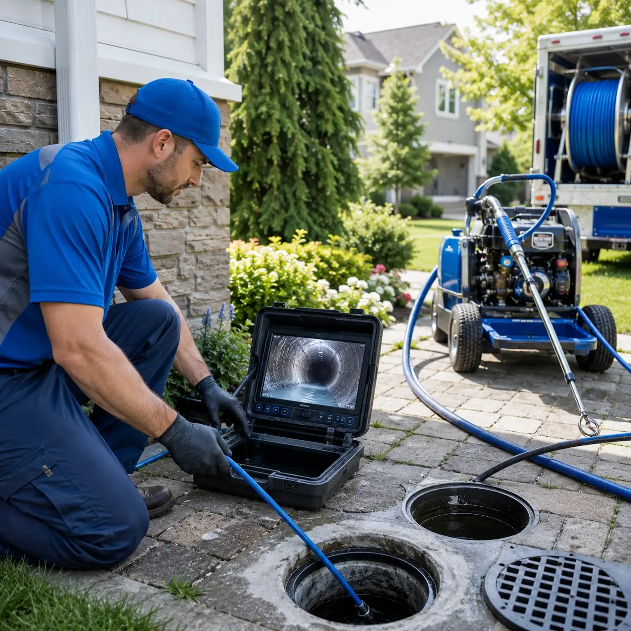 Outdoor drain cleaning professionals serving Bertram, TX