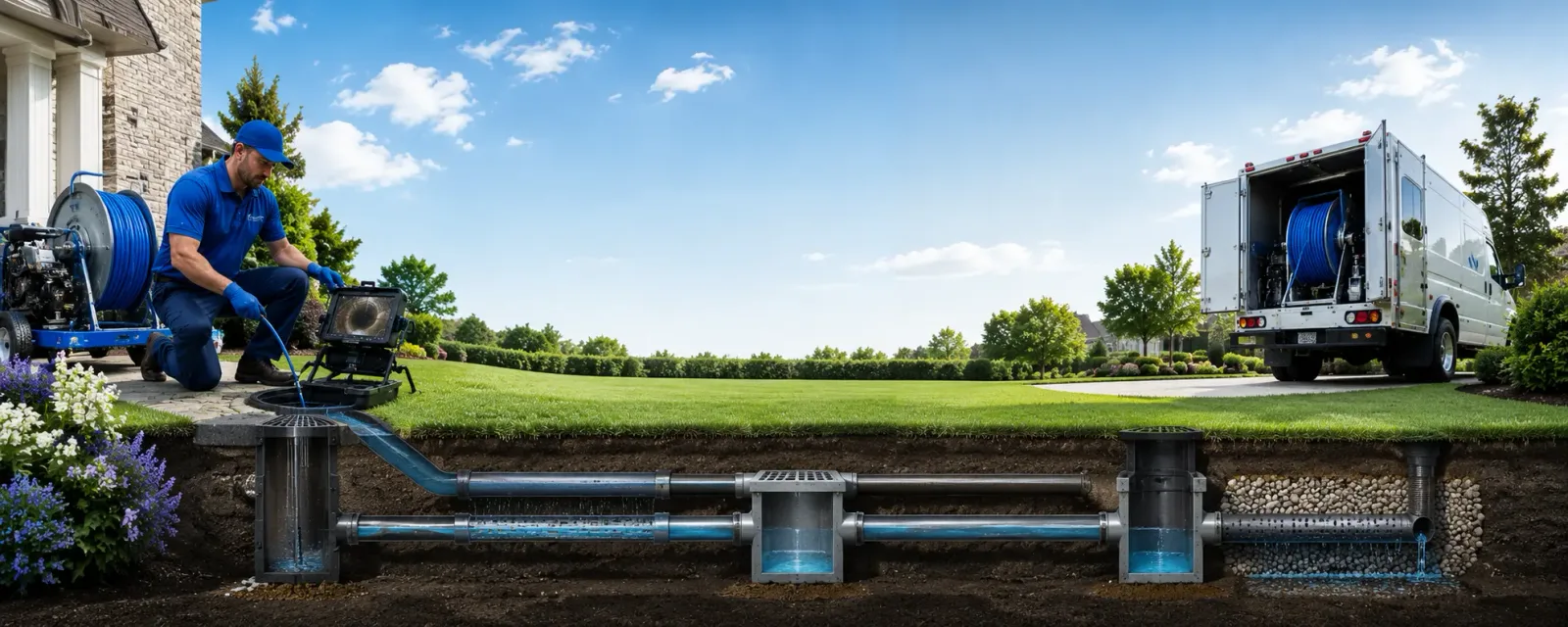 Outdoor drain cleaning information for Bertram, TX